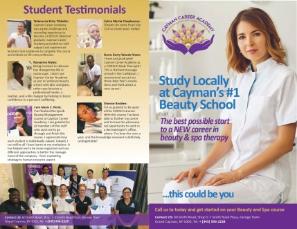 STUDY LOCALLY AT CAYMAN'S #1 BEAUTY SCHOOL
